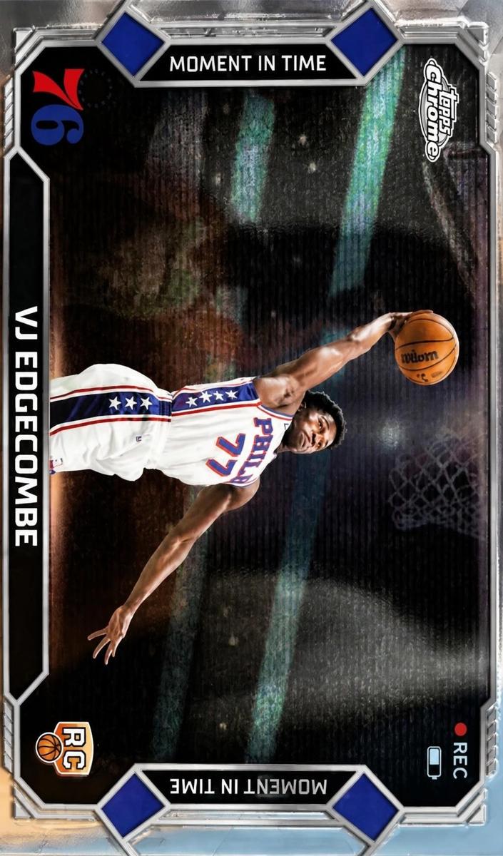 VJ Edgecombe Topps Chrome Update Moment in Time #MT-18 Value