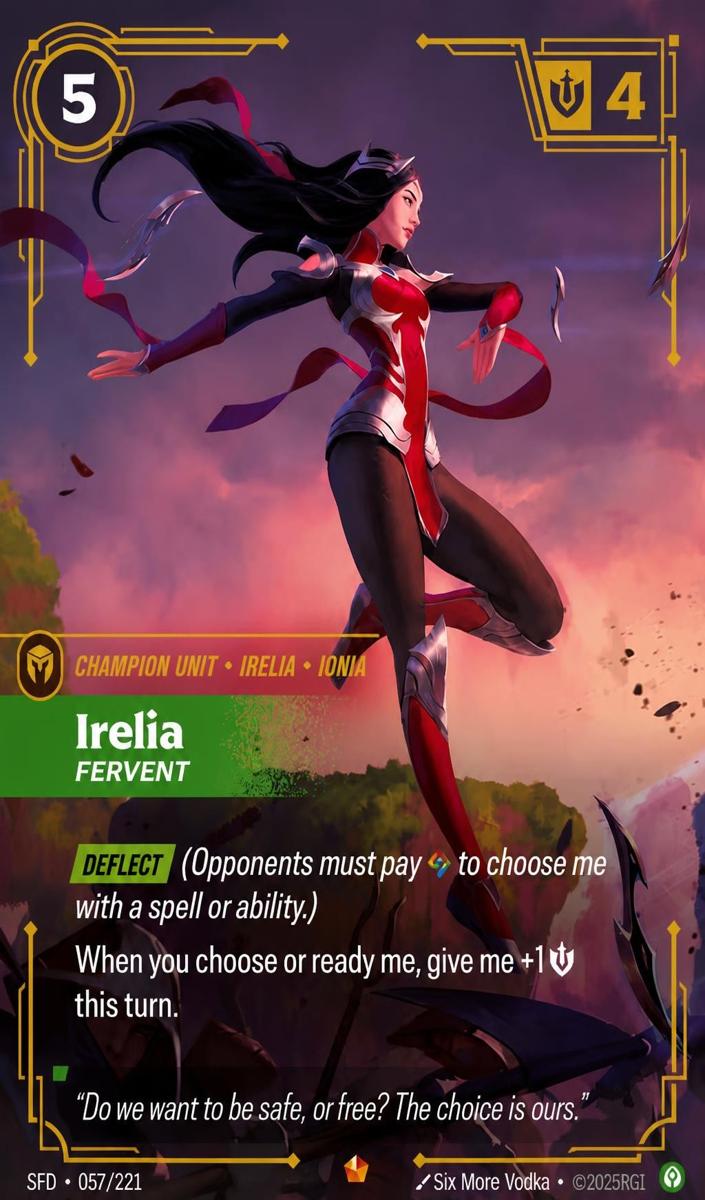 Irelia - Fervent Riftbound Spiritforged #57 Value