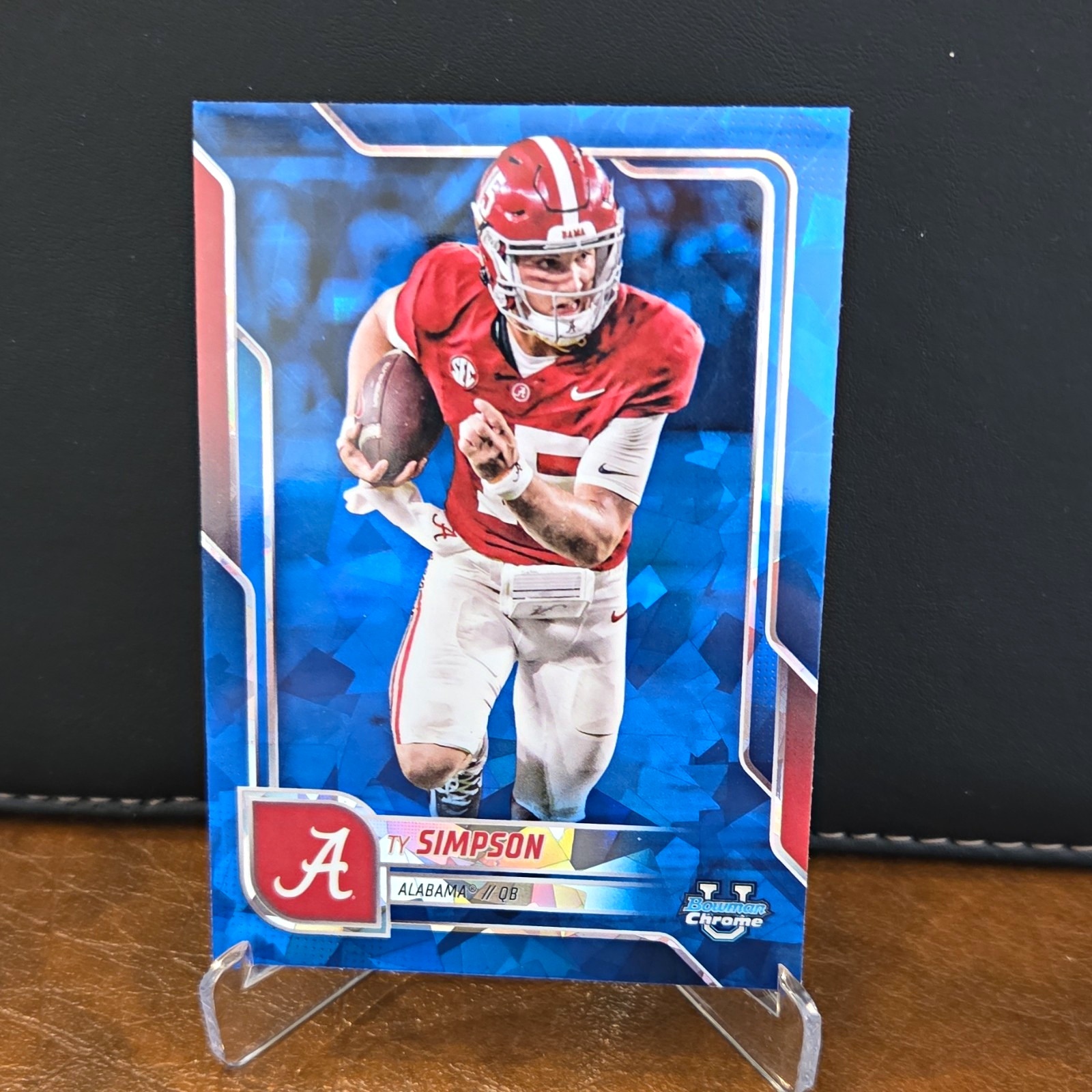Simpsiums Card Ty Simpson 2025 Bowman Chrome University Football #151 Value