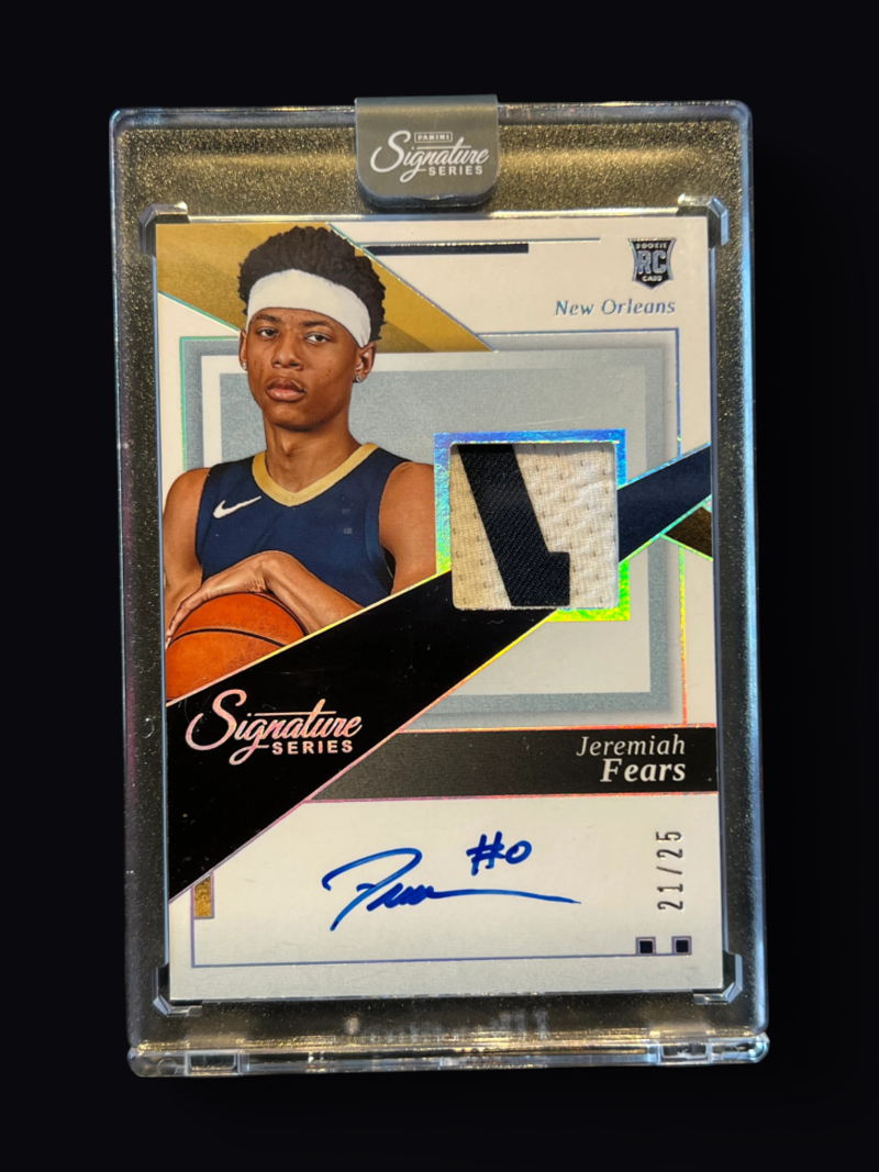2025-26 Panini Signature Series Jeremiah Fears Rookie Patch Auto 21/25 #JA-JMF