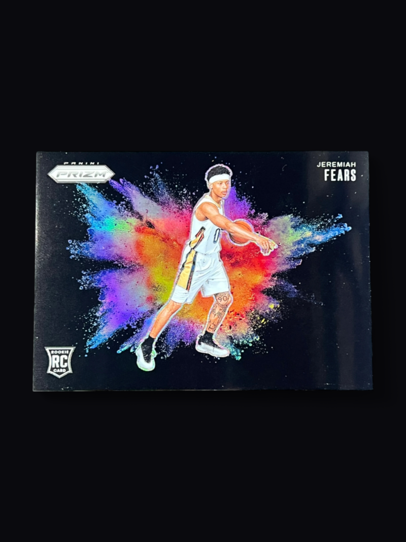 2025-26 Panini Prizm Jeremiah Fears Black Color Blast SSP RC Pelicans Rookie