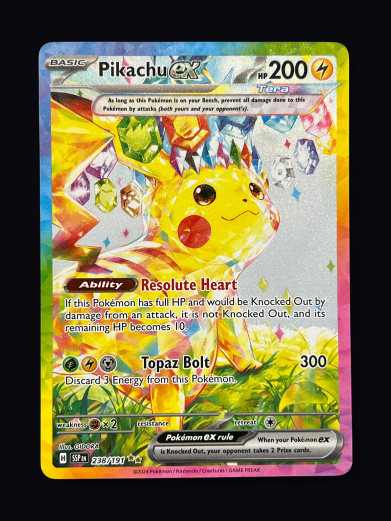 Pikachu ex - 238/191 - SV08: Surging Sparks (SSP) LP Pokemon