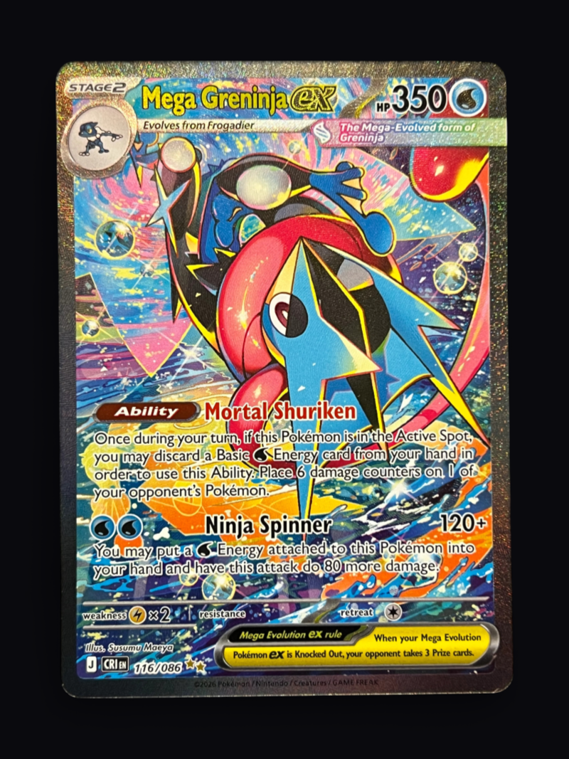 Mega Greninja ex - 116/086 - ME04: Chaos Rising (CRI) NM Pokemon