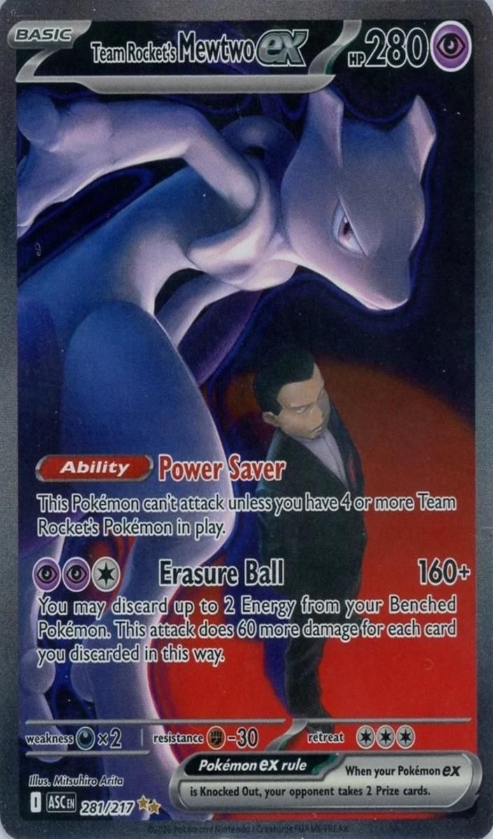 2026 Pokemon Mega Evolution Ascended Heroes Team Rocket's Mewtwo EX #281