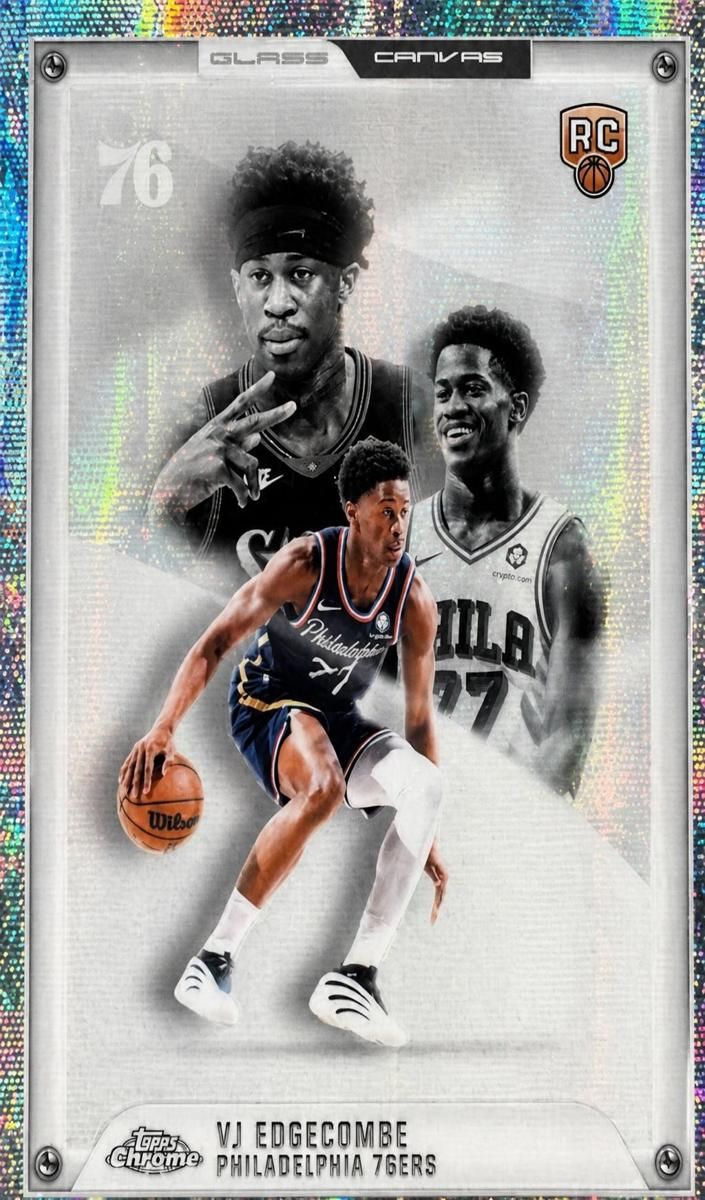 2025 Topps Chrome Update Basketball Glass Canvas VJ Edgecombe #GC-22