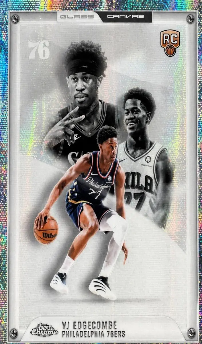 2025 Topps Chrome Update Basketball Glass Canvas VJ Edgecombe #GC-22