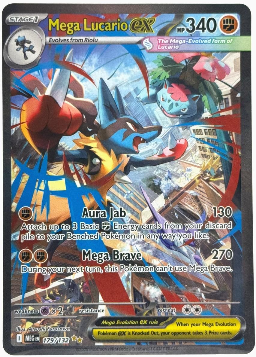 2025 Pokemon Mega Evolution Mega Lucario EX #179
