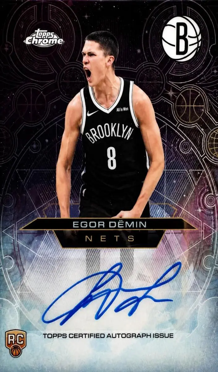 2025 Topps Chrome Update Egor Demin Chromographs Autographs - Purple Refractor #CH-ED