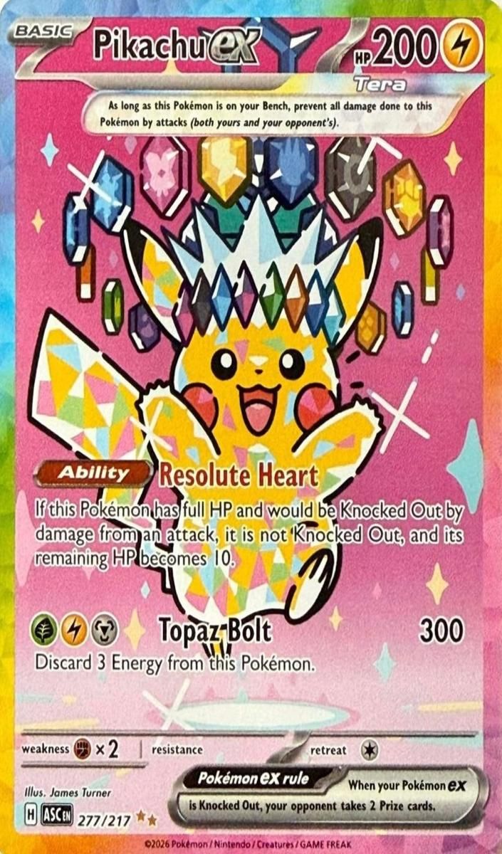 2026 Pokemon Mega Evolution Ascended Heroes Pikachu EX #277
