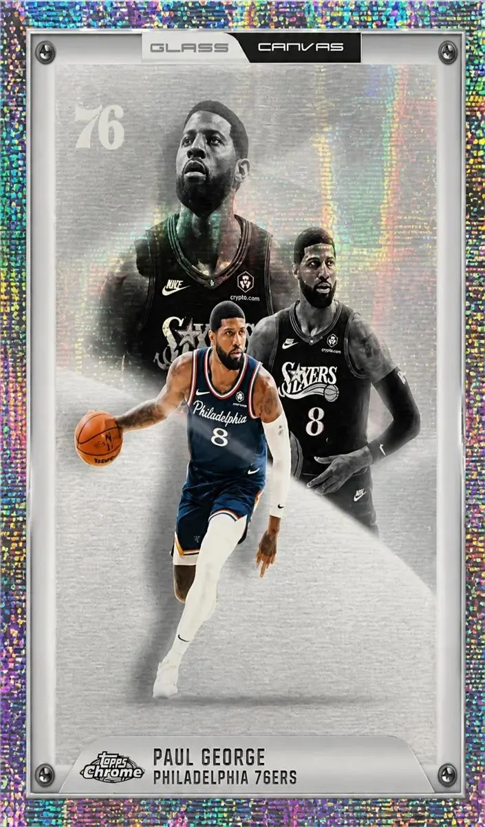 2025 Topps Chrome Update Basketball Glass Canvas Paul George #GC-9