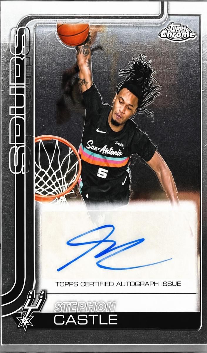 2025 2025-26 Topps Chrome Update Series Basketball Stephon Castle Topps Chrome Autographs Checklist #TCA-SCA