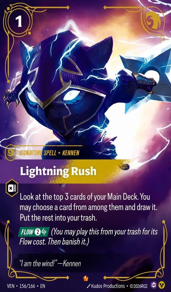 2026 Riftbound Vendetta Lightning Rush #156