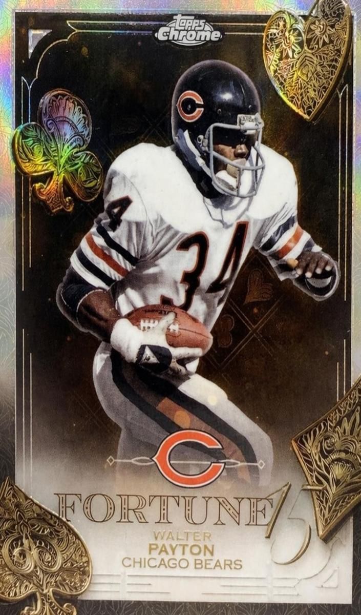2025 Topps Chrome Football Walter Payton Refractor #F15-34