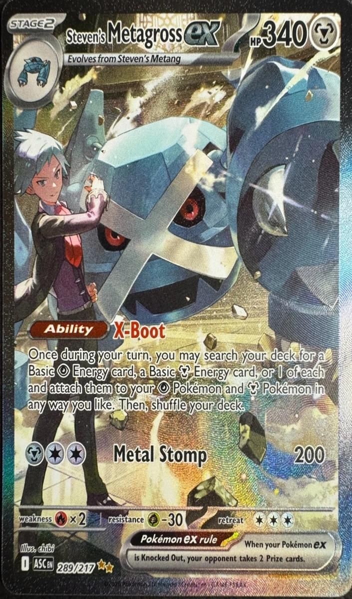 2026 Pokemon Mega Evolution Ascended Heroes Steven's Metagross EX #289