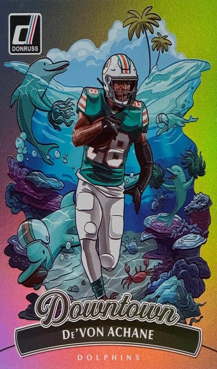 2025 Panini Donruss Football Downtown! De'Von Achane #10