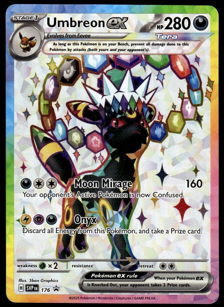 2025 Pokemon Scarlet & Violet Black Star Promos Umbreon EX #176