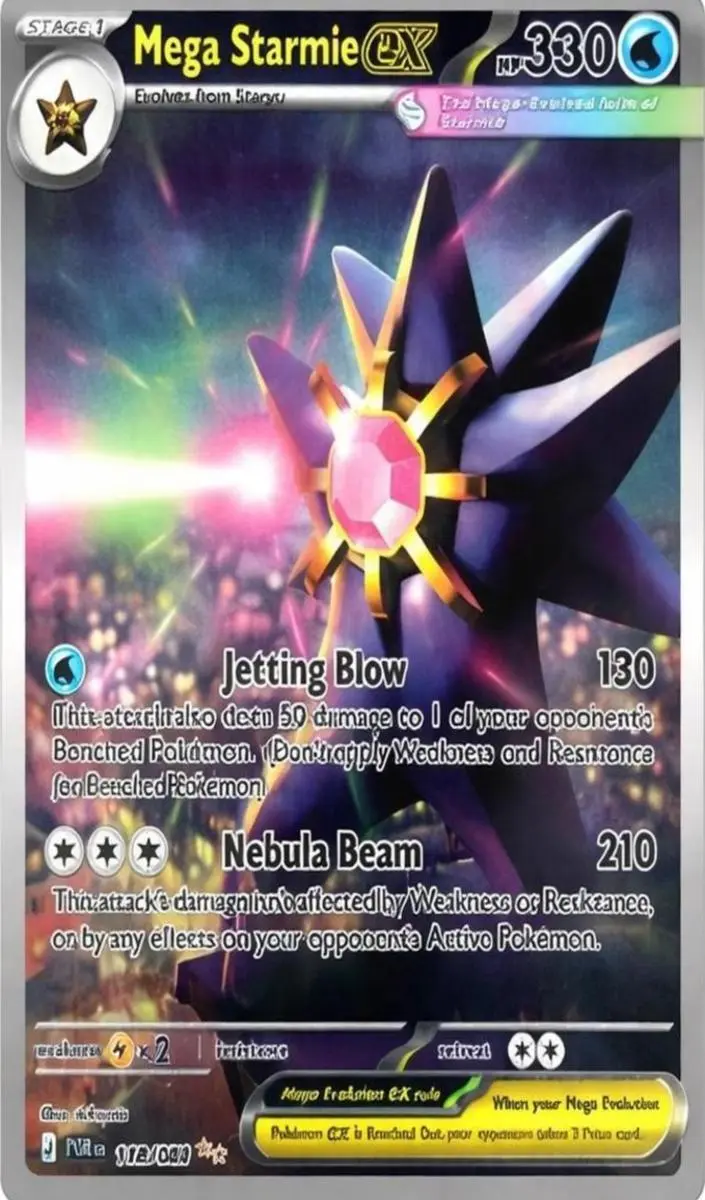 2026 Pokemon Mega Evolution Perfect Order Mega Starmie EX #118