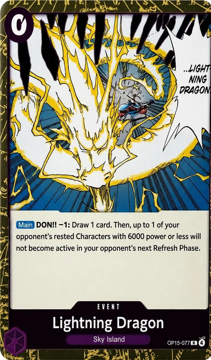 2026 One Piece Adventure on Kami's Island Lightning Dragon #OP15-077