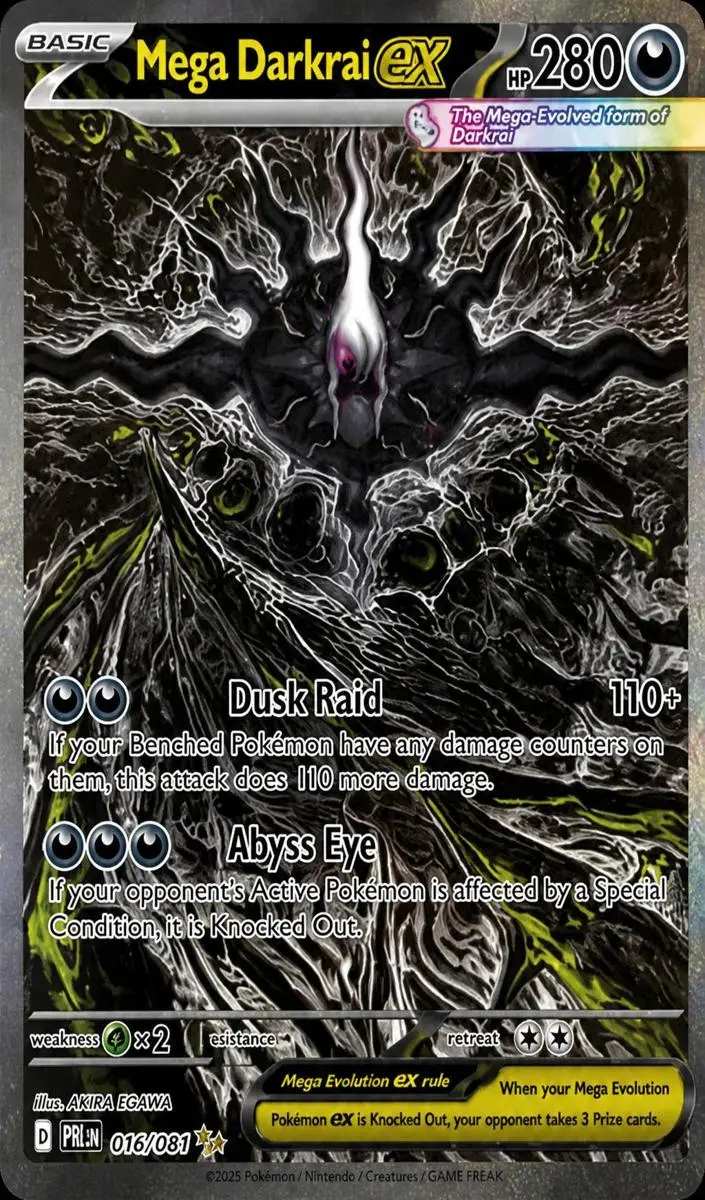 2026 Pokemon Mega Evolution Pitch Black Mega Darkrai EX #116