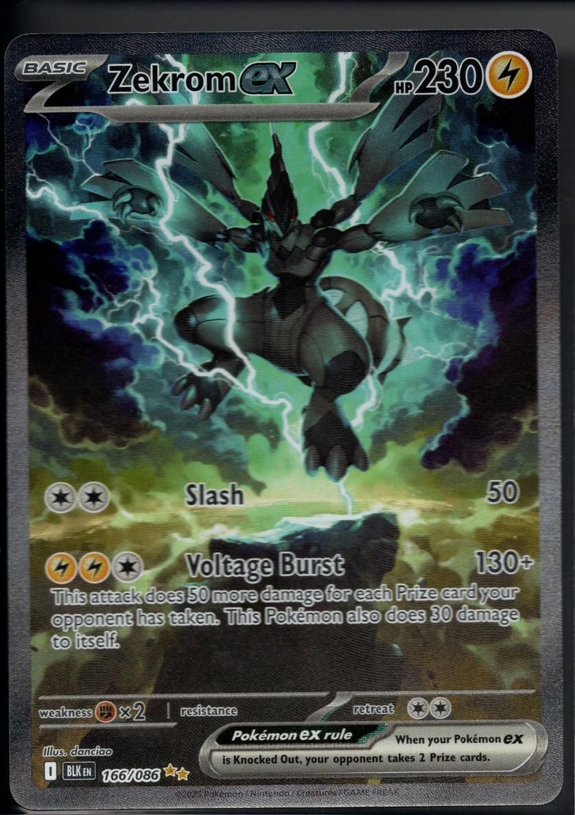 2025 Pokemon Scarlet & Violet Black Bolt Zekrom EX #166