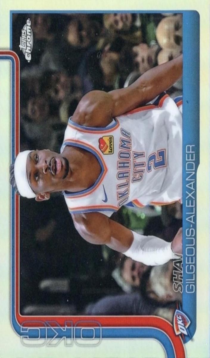 2025 Topps Chrome Basketball Shai Gilgeous-Alexander Refractor #141