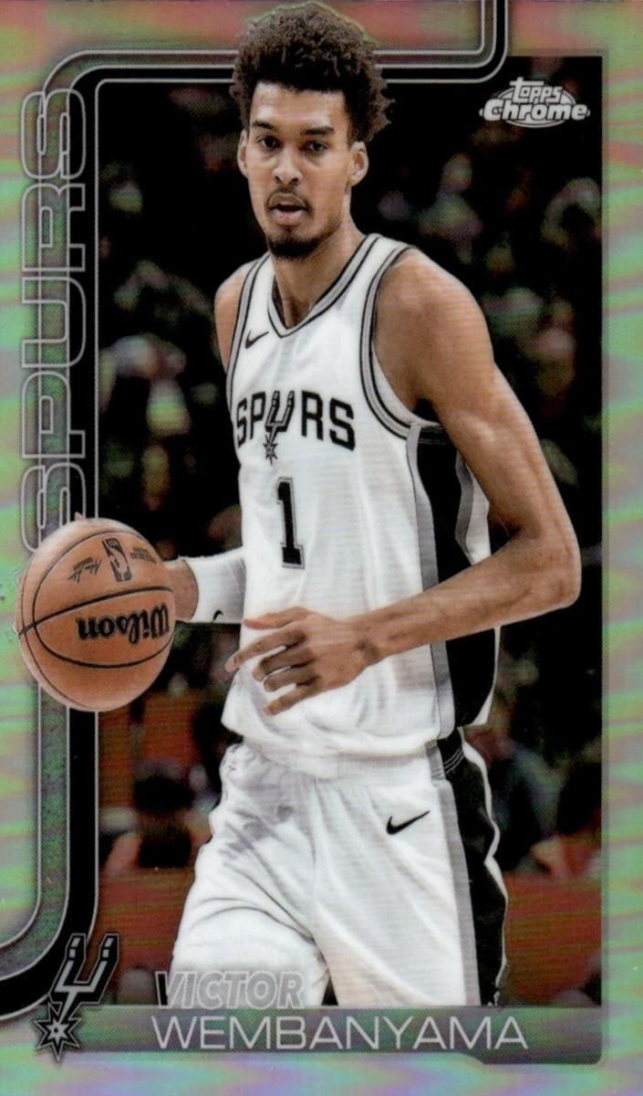 2025 Topps Chrome Basketball Victor Wembanyama Refractor #221