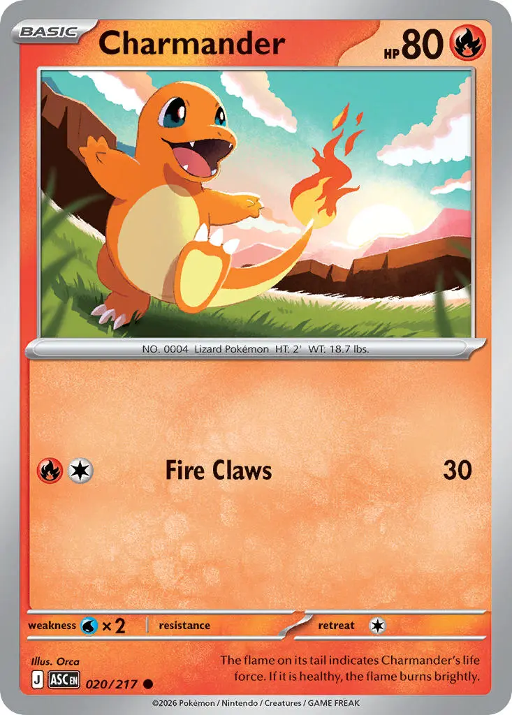 2026 Pokemon Mega Evolution Ascended Heroes Charmander #20