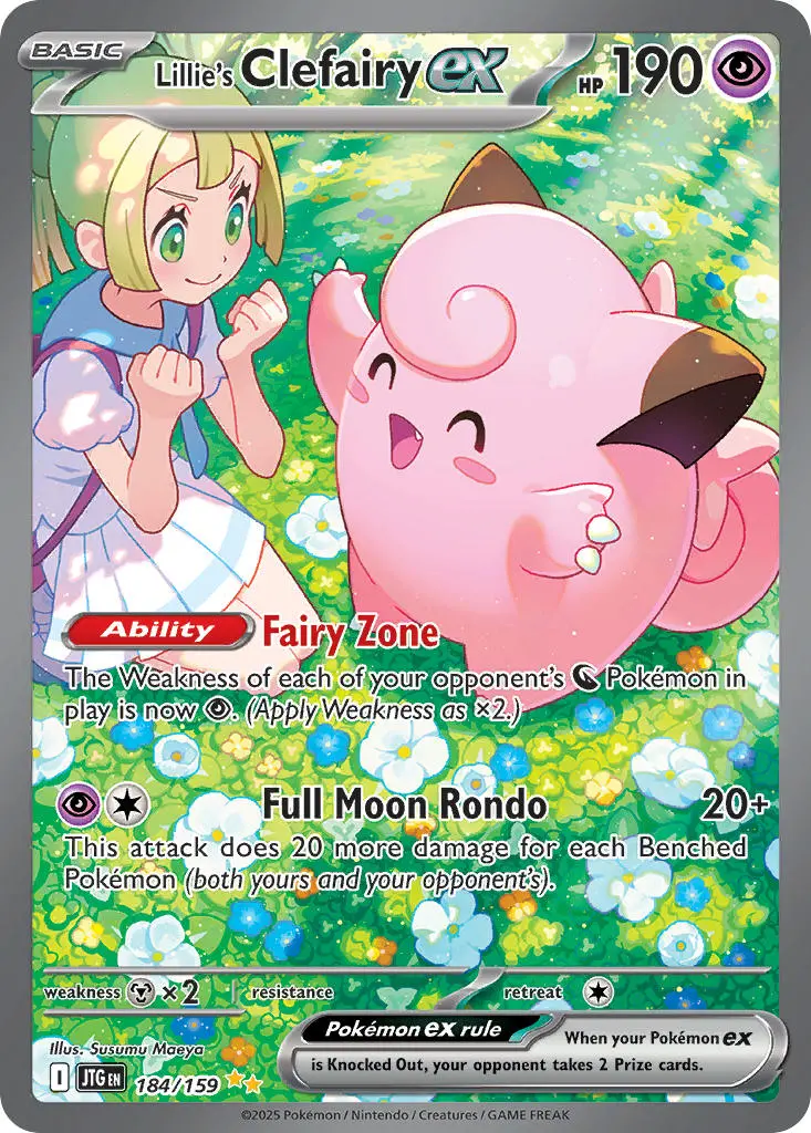 2025 Pokemon Scarlet & Violet Journey Together Lillie's Clefairy Ex #184