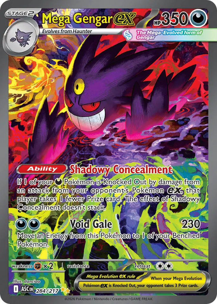 2026 Pokemon Mega Evolution Ascended Heroes Mega Gengar EX #284
