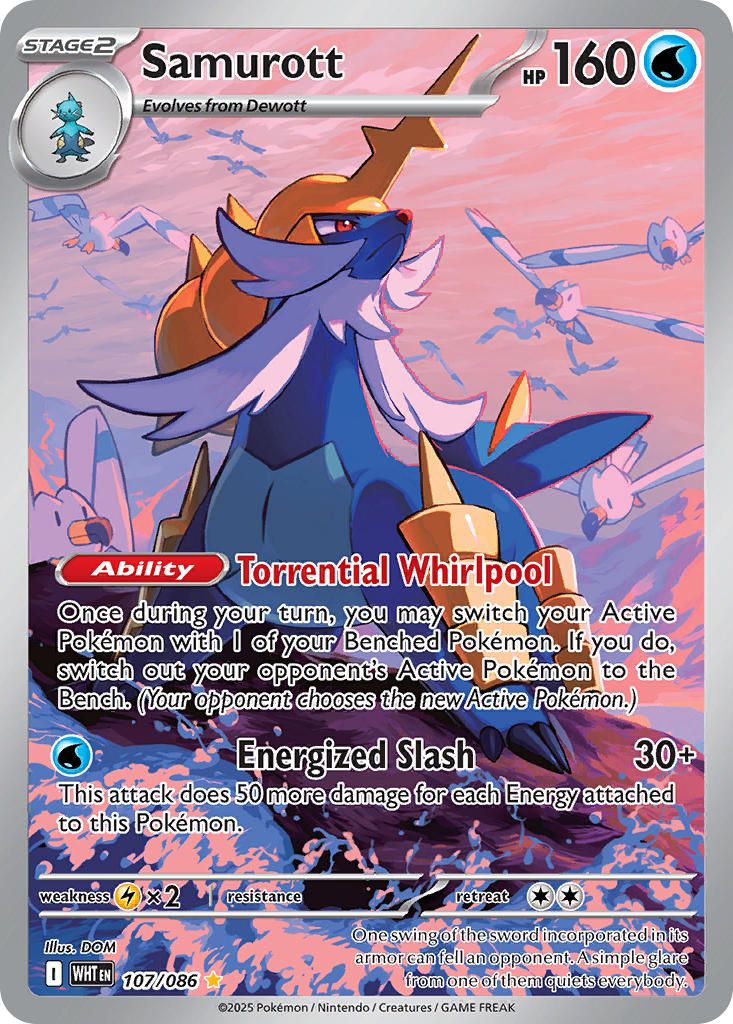 2025 Pokemon Scarlet & Violet White Flare Samurott #107