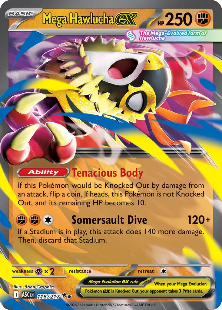 2026 Pokemon Mega Evolution Ascended Heroes Mega Hawlucha EX #283