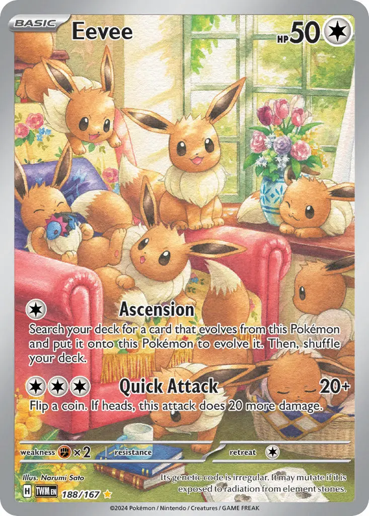2024 Pokemon Scarlet & Violet Twilight Masquerade Eevee #188