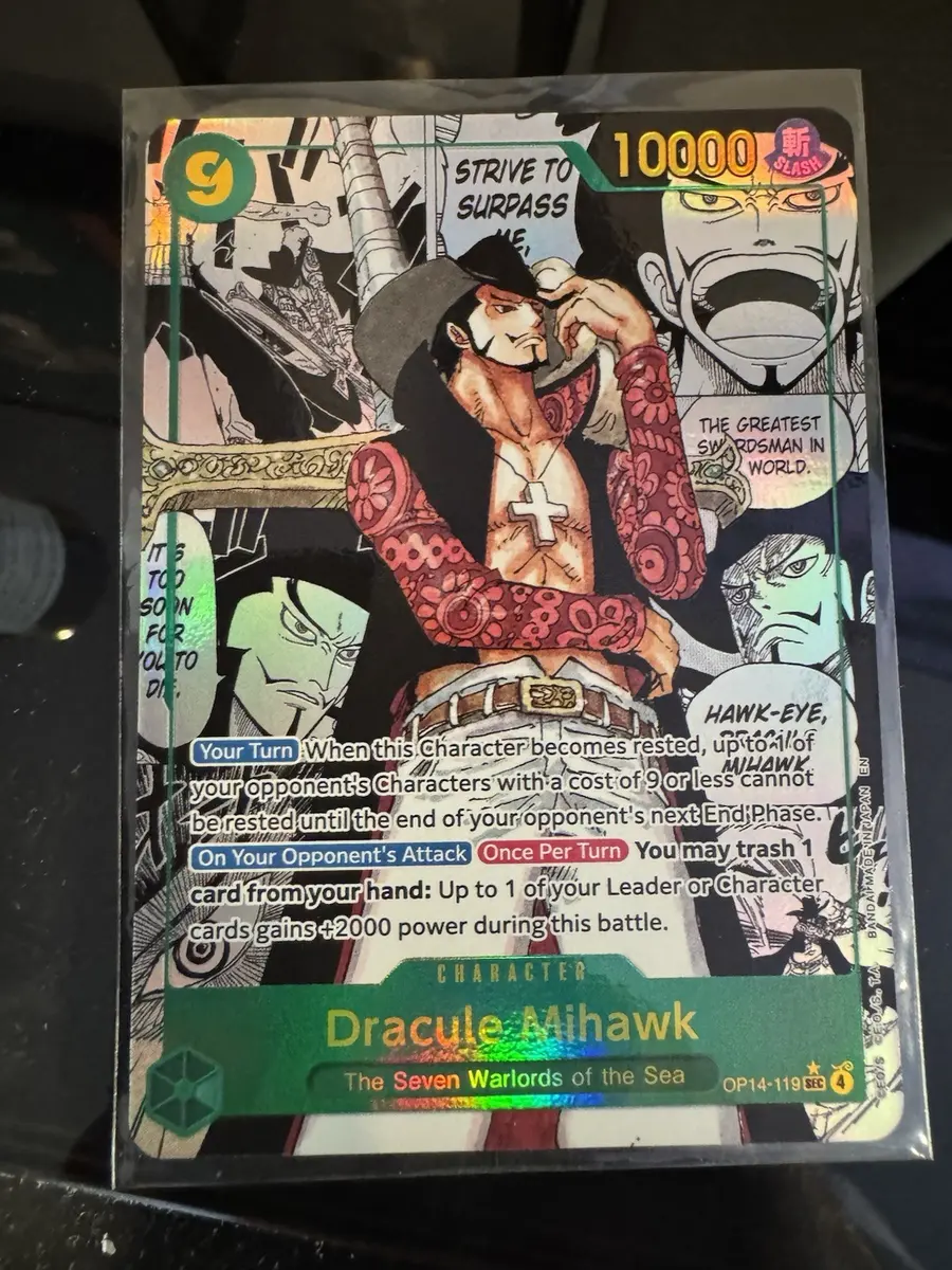 2026 One Piece The Azure Sea's Seven Dracule Mihawk One Piece The Azure Sea's Seven Manga Manga #OP14-119