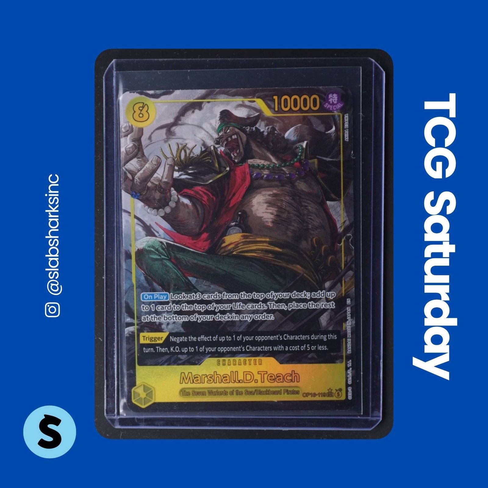 2026 One Piece The Time of Battle Marshall.D.Teach Alternate Art #OP16-119