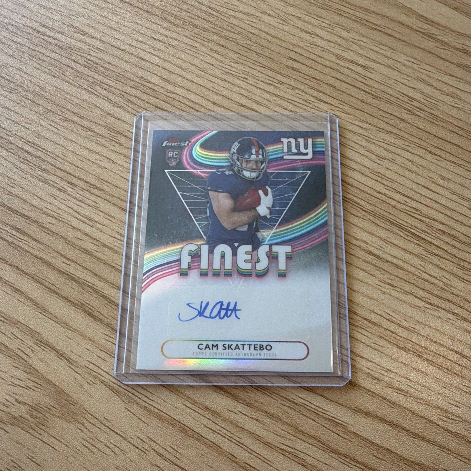 2025 Topps Finest Football Cam Skattebo Rookie Finest Auto #RFA-CS
