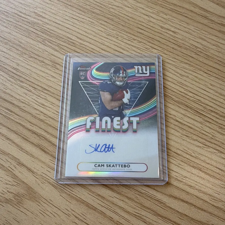 2025 Topps Finest Football Cam Skattebo Rookie Finest Auto #RFA-CS