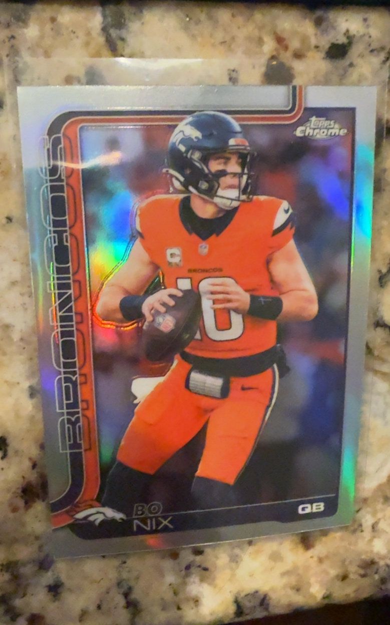 2025 Topps Chrome Bo Nix Refractor #88