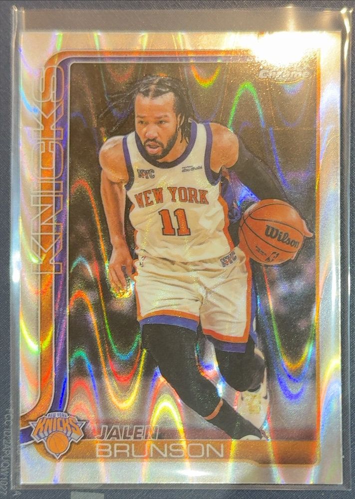 2025 Topps Chrome Update Jalen Brunson RayWave Refractor #20